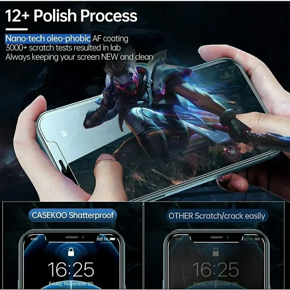 iPhone 12 Pro Max Screen Protector (2)  and Phone Stand